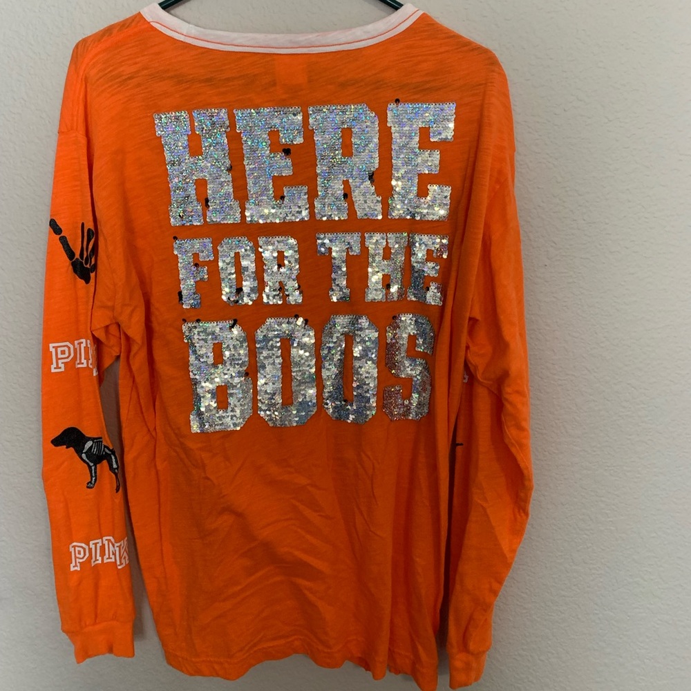 VS Pink Halloween Flip Sequin Long Sleeve